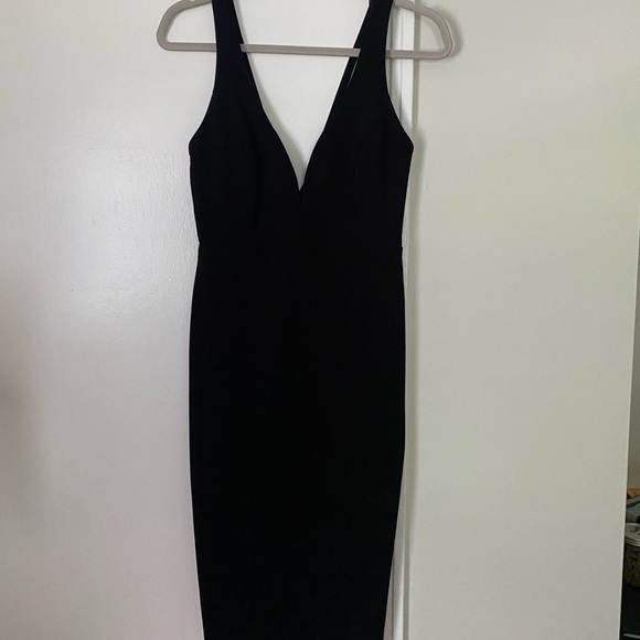 Lulu's Black V-Neck Sheath Dress - Picture 1 of 6